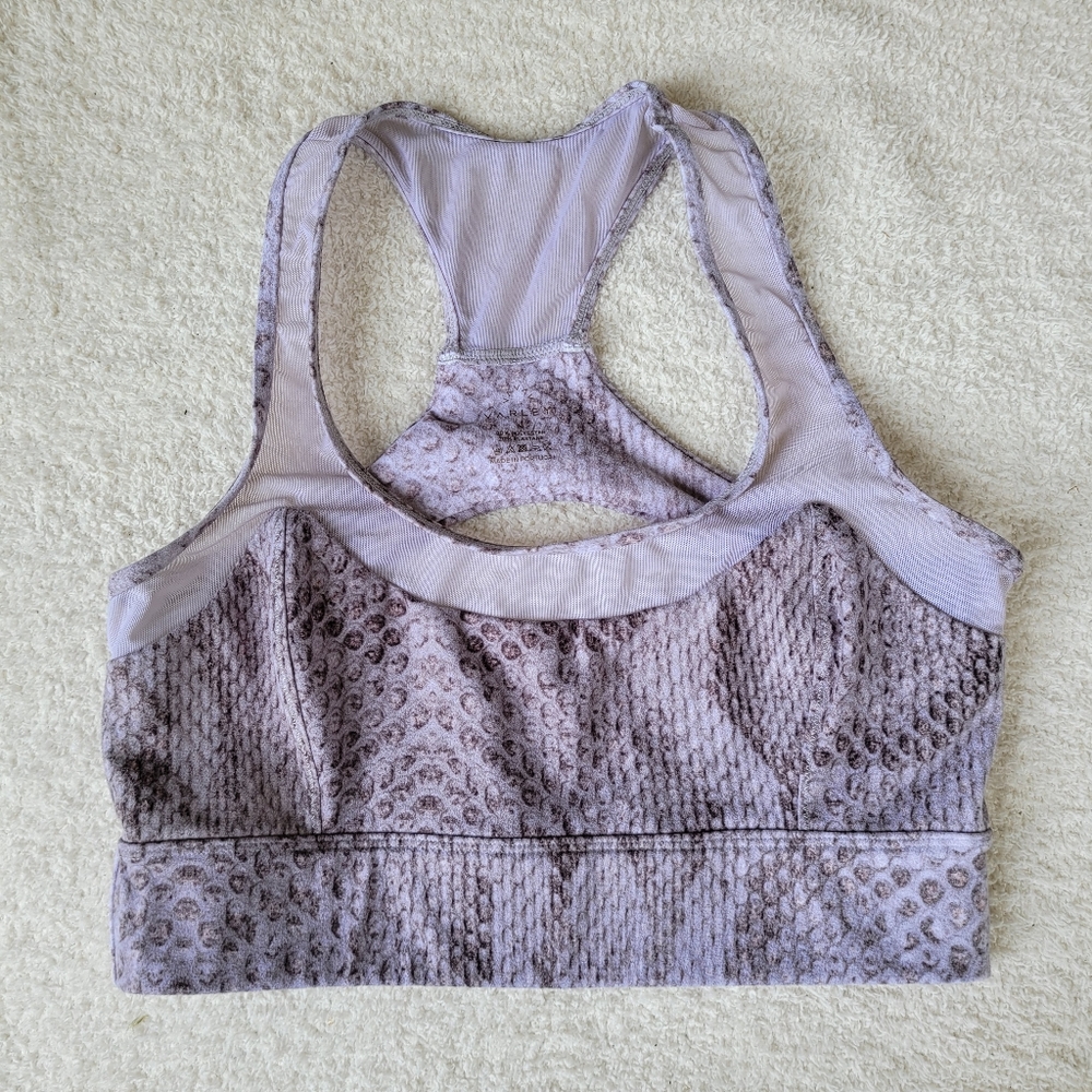 Varley Bandini Crop Sport Bra Desert Snake print Size M
